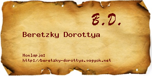 Beretzky Dorottya névjegykártya